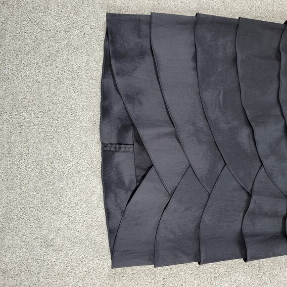 Cachet Womens Skirt Medium Black Ruffle Layered Pencil Straight Career Office - Picture 4 of 13